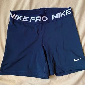 Blue Nike Pro Shorts